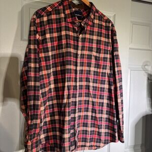 Tommy Bahama Men's Sz XL Flannel Shirt. Pink, Black. Hiking, Camping.
